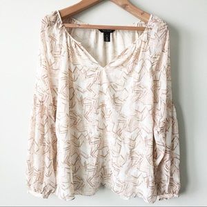 White House Black Market Peasant Blouse